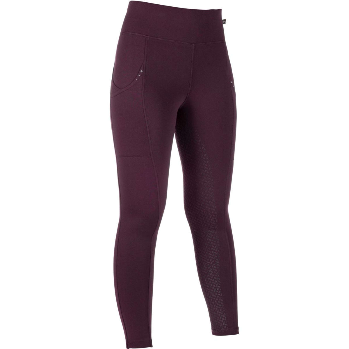 HKM Legging de Equitación Cosy II Full Grip Rojo vino
