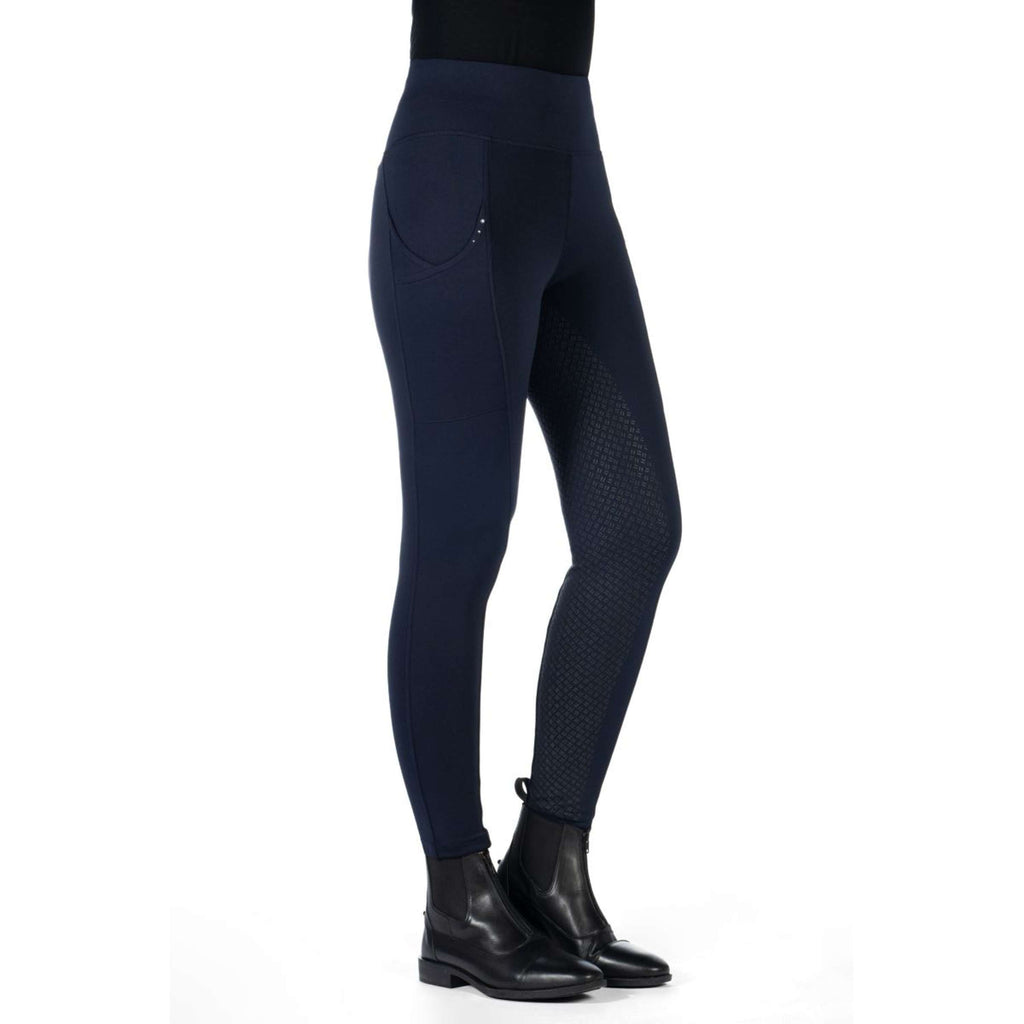HKM Legging de Equitación Cosy II Full Grip Azul oscuro