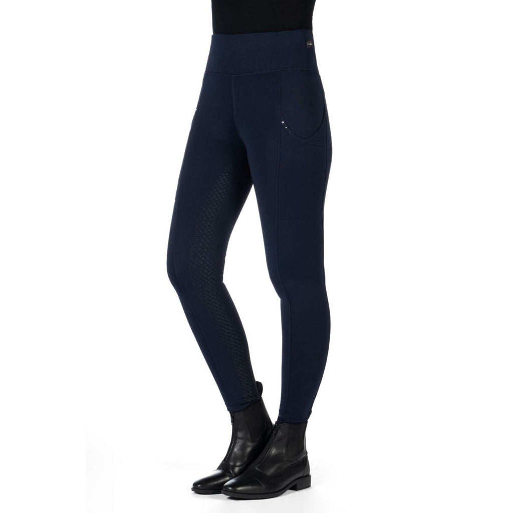 HKM Legging de Equitación Cosy II Full Grip Azul oscuro