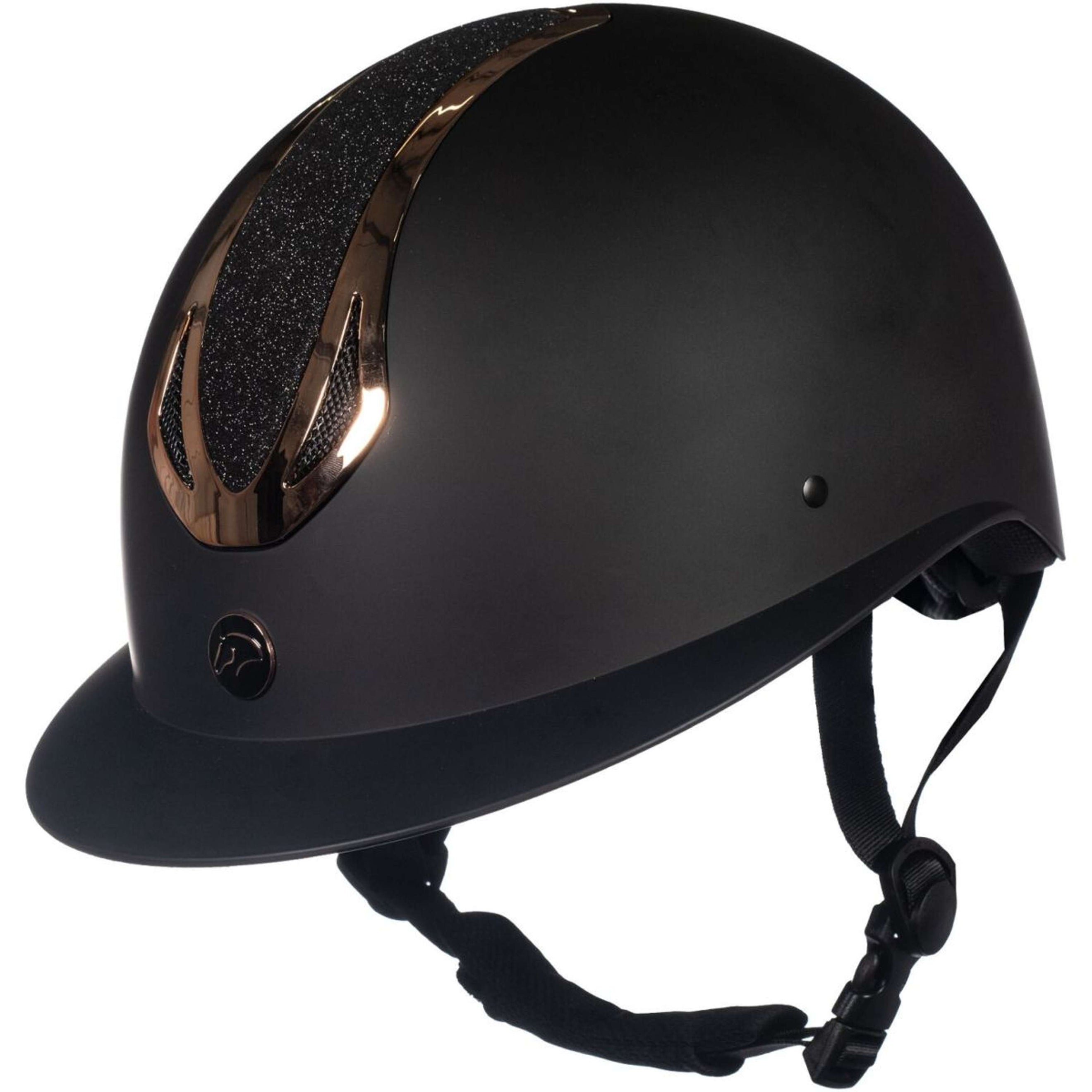 HKM Casco Illusion Negro/Oro rosa