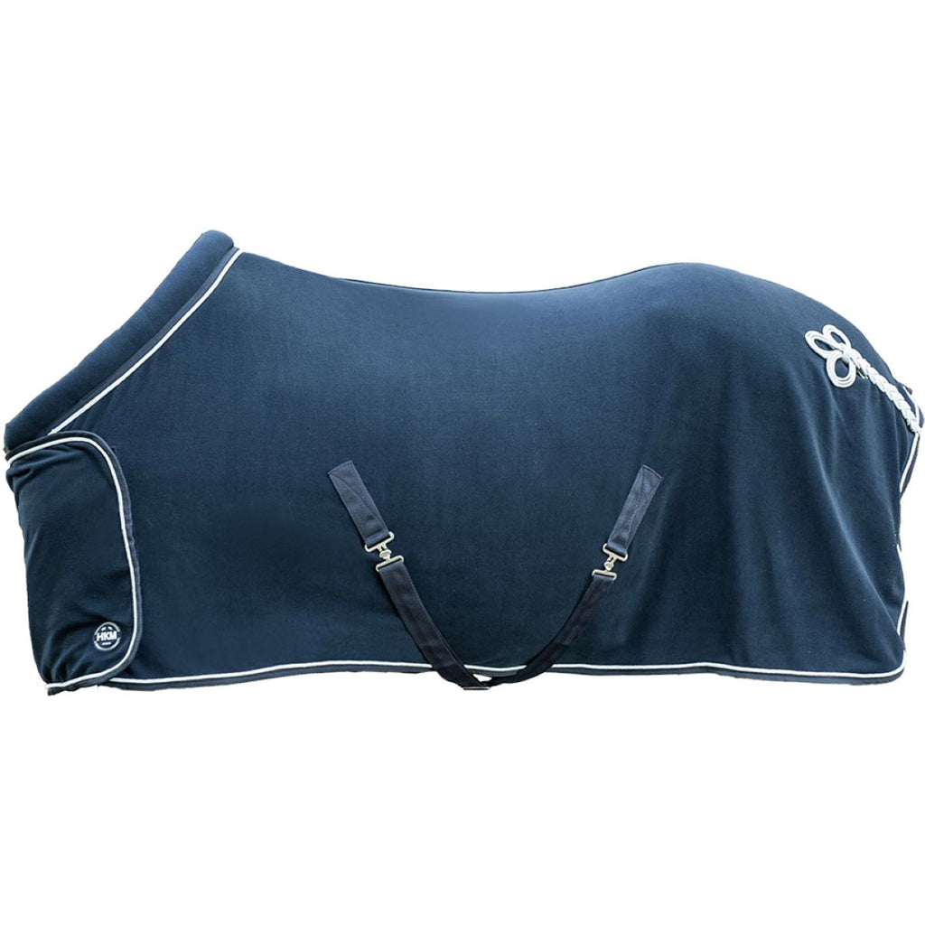 HKM Manta de Forro Polar con Cuello Azul oscuro