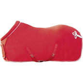 HKM Manta de Forro Polar con Cuello Rojo