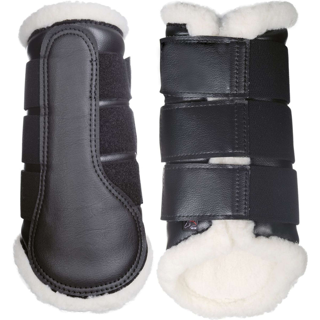 HKM Protectores de piernas Comfort Negro