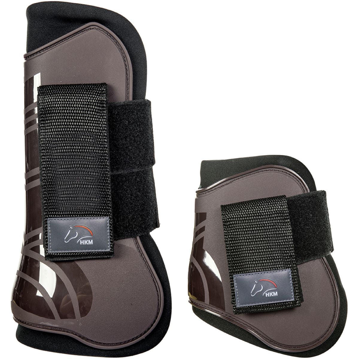 HKM Protectores de Tendones y Botines de Menudillo Genua Set Marron oscuro/negro