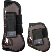 HKM Protectores de Tendones y Botines de Menudillo Genua Set Marron oscuro/negro