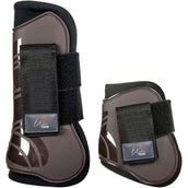 HKM Protectores de Tendones y Botines de Menudillo Genua Set Marron oscuro/negro