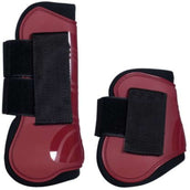 HKM Protectores de Tendones y Botas para Menudillos Genua Set Rojo vino