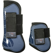 HKM Protectores de Tendones y Botines de Menudillo Genua Set Azul oscuro/negro