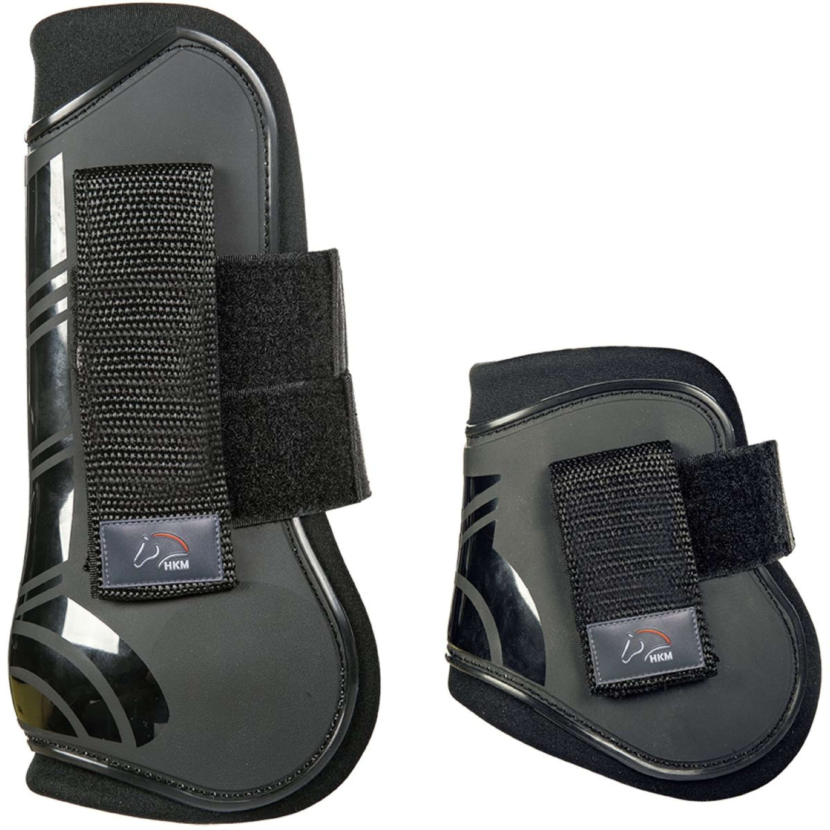 HKM Protectores de Tendones y Botines de Menudillo Genua Set Negro/Negro