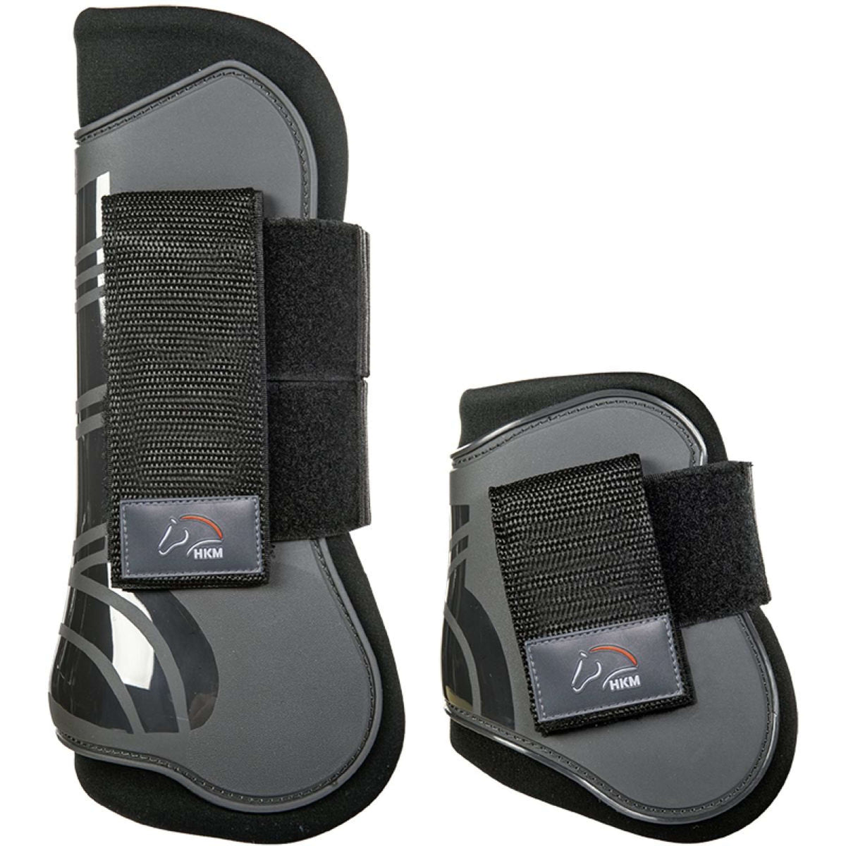 HKM Protectores de Tendones y Botines de Menudillo Genua Set Gris/Negro