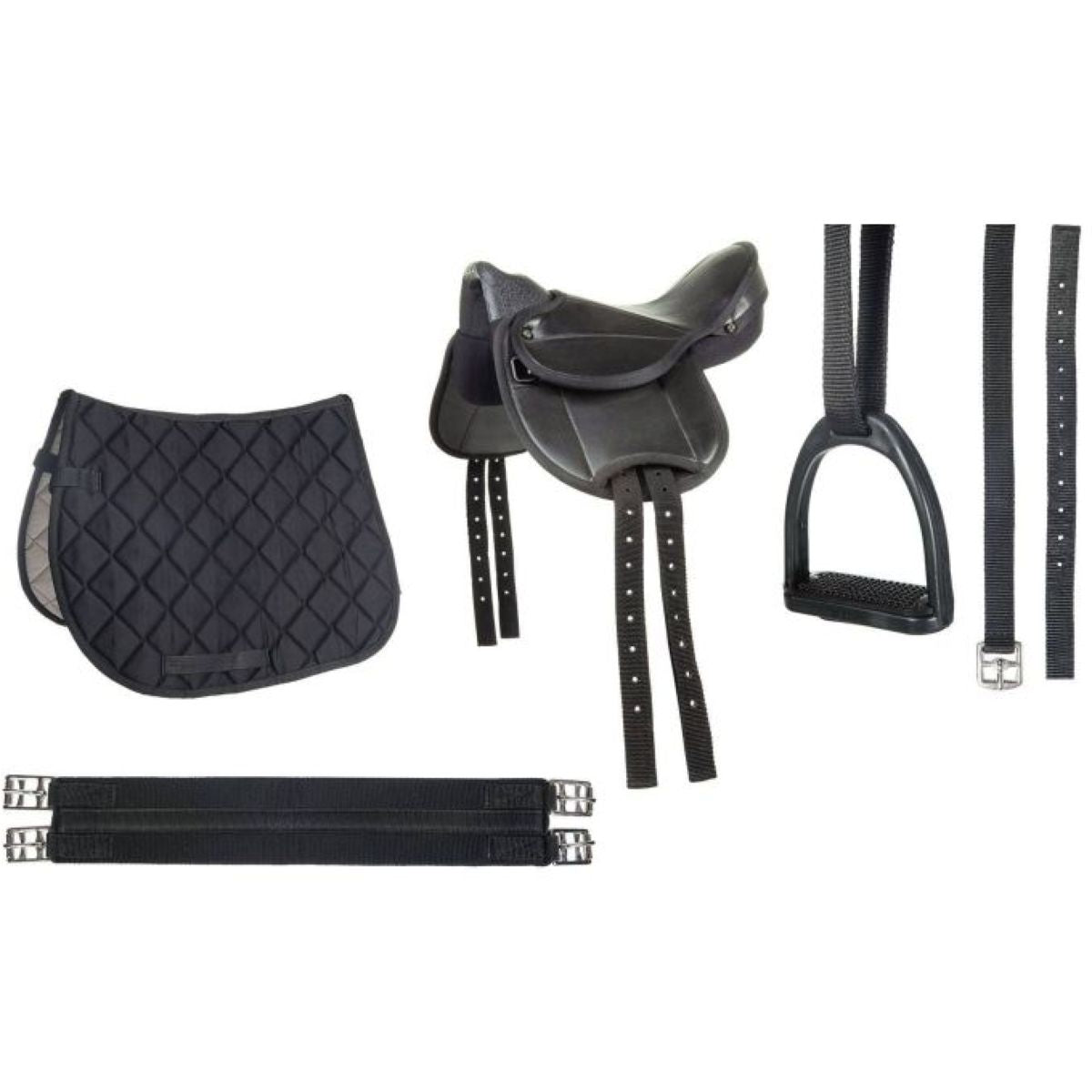 HKM Silla de montar para pony Beginner Negro