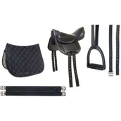 HKM Silla de montar para pony Beginner Negro