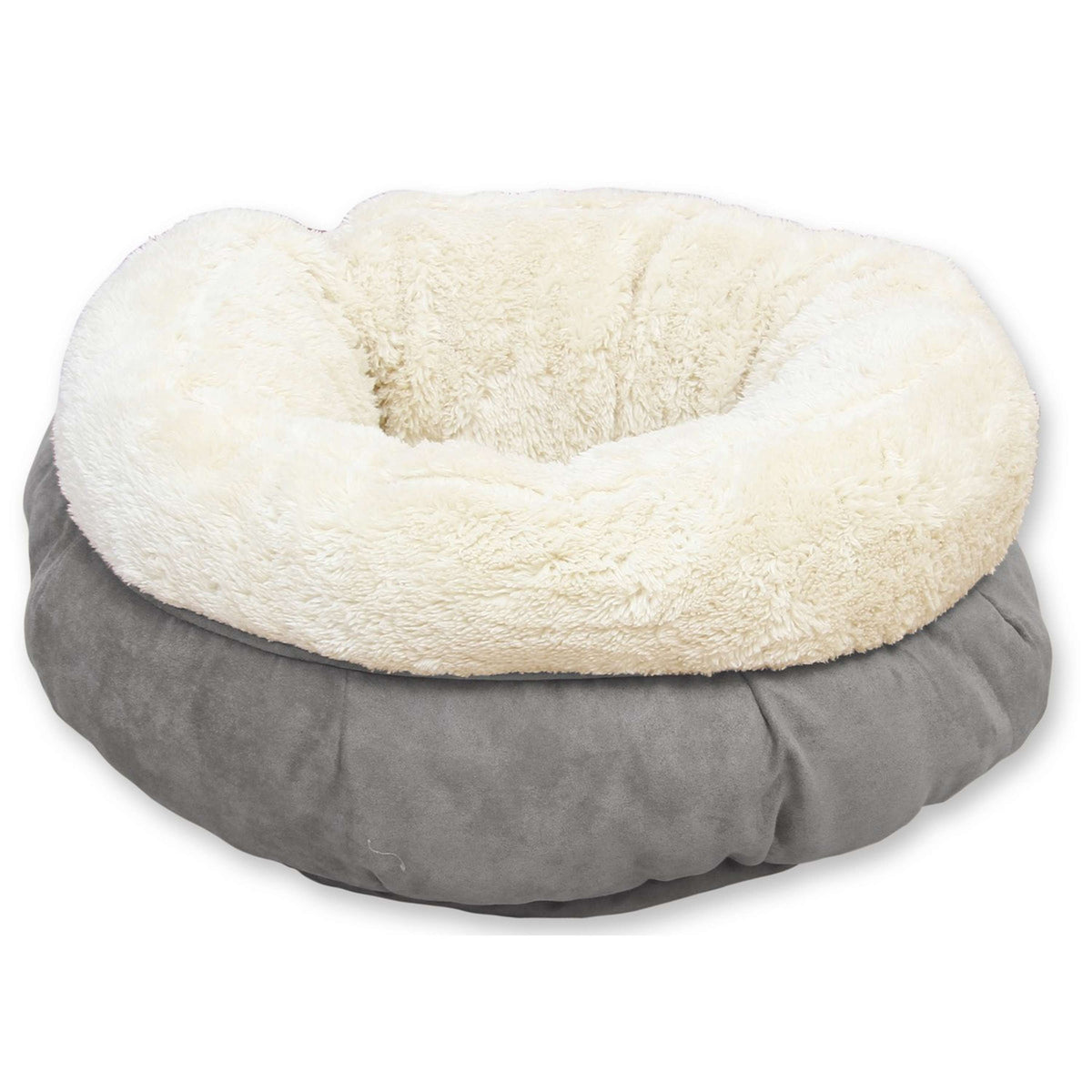 All For Paws Donut Cama Lana de cordero Gris