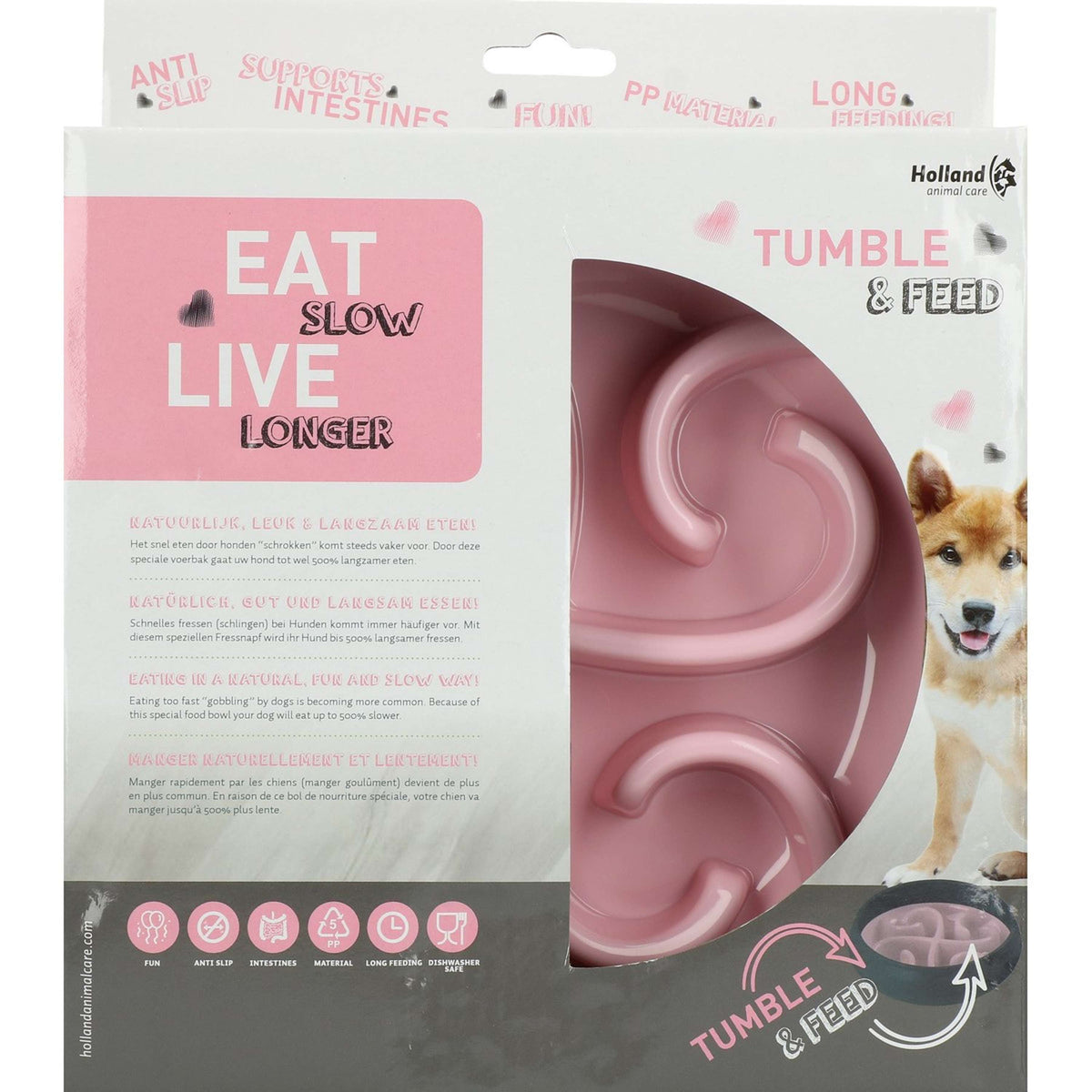 Eat Slow Live Longer Tumble Feeder Tumble Feeder Rosa