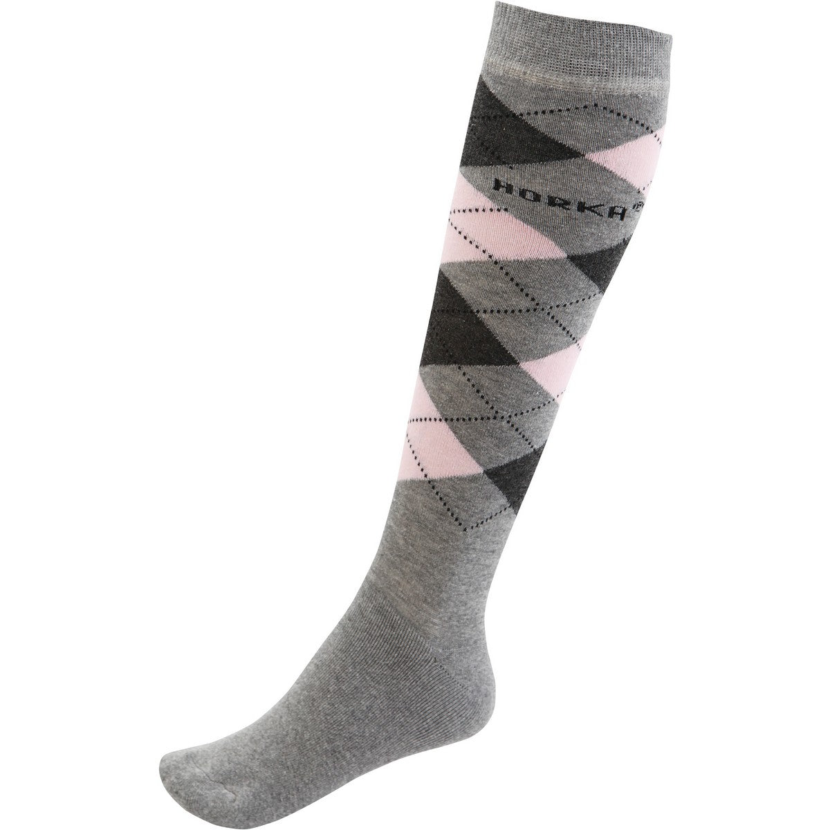 HORKA Calcetines de Equitación Gris Rosa