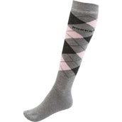 HORKA Calcetines de Equitación Gris Rosa