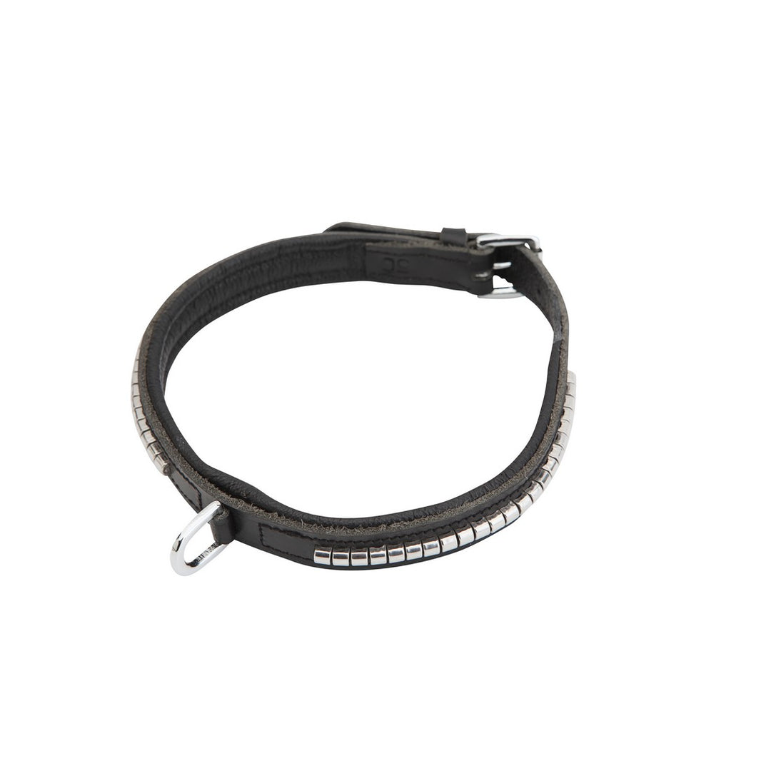 HORKA Collar para Perro Leer Clincher Negro/Plata