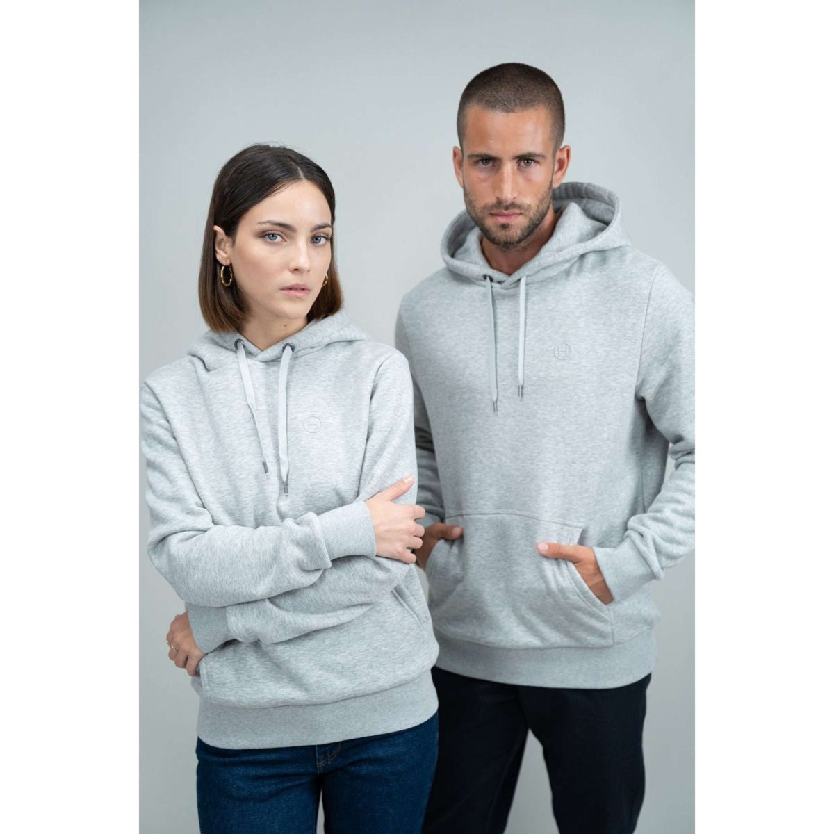 Harcour Hoodie Samyra Unisex Gris