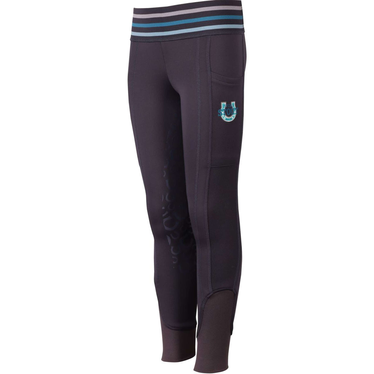 Harry's Horse Legging de Equitación Equitights STOUT! Beryl Full Grip GrisAntracita