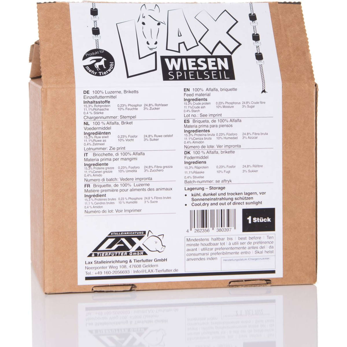 Lax Luzerna en cuerda con discos de madera