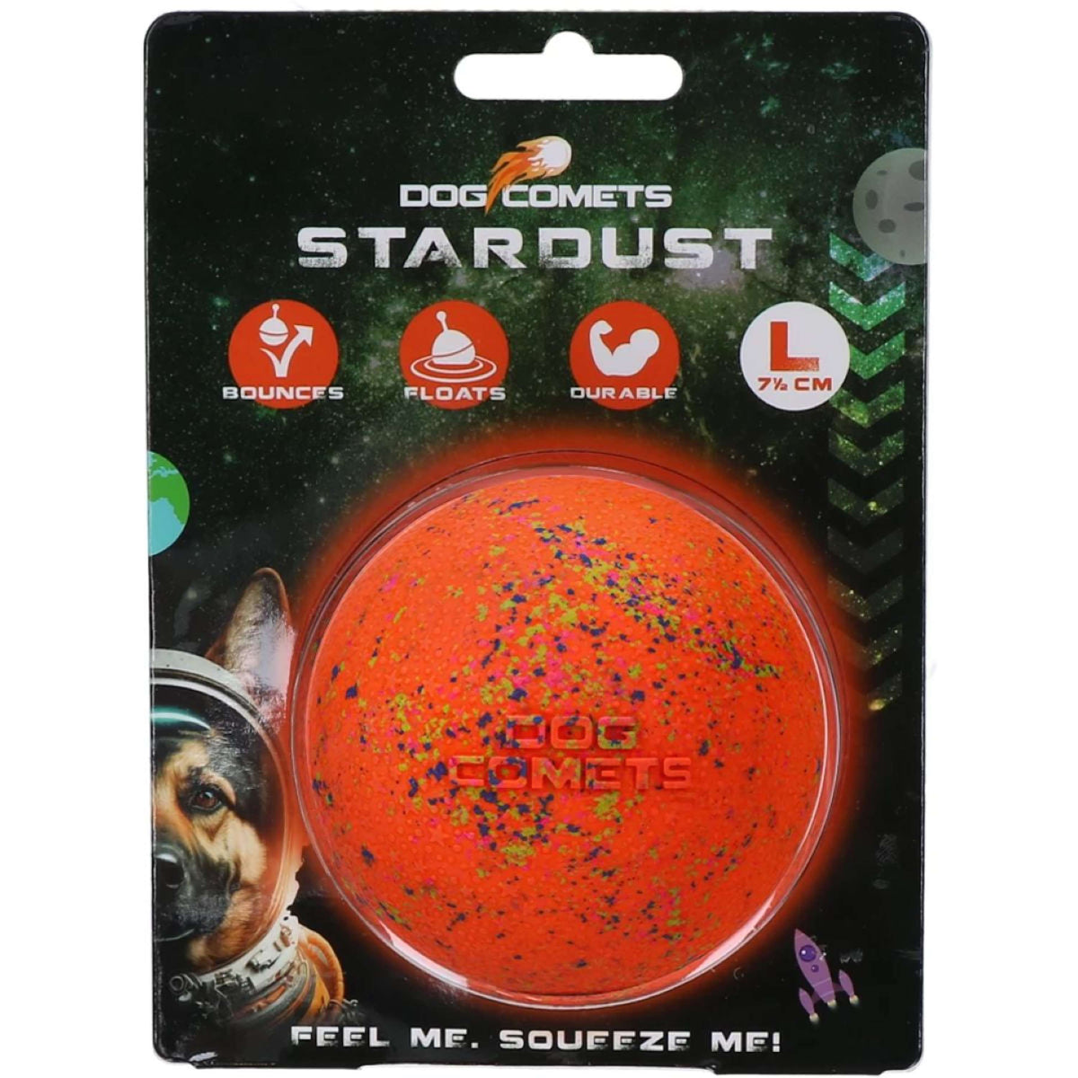 Dog Comets Pelota Stardust Naranja