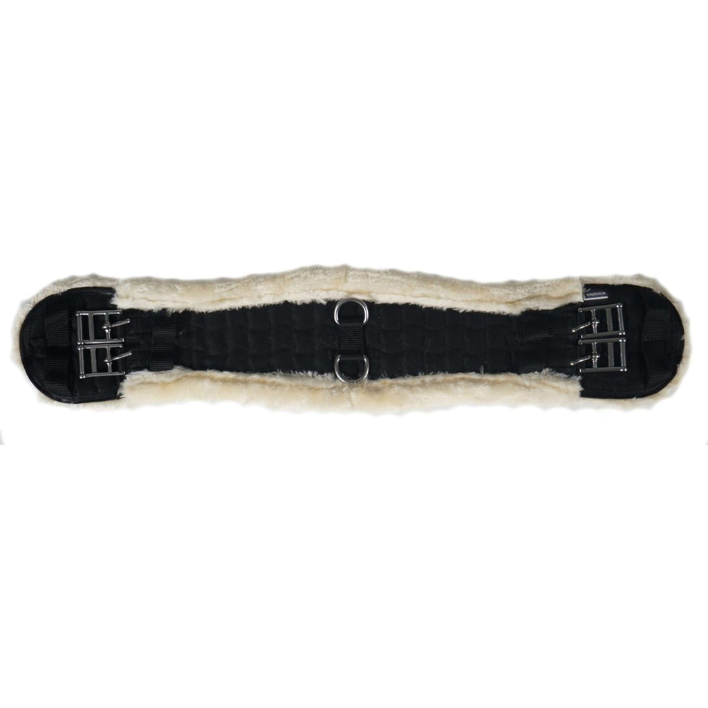 HORKA Cincha de doma Textil con Piel Negro