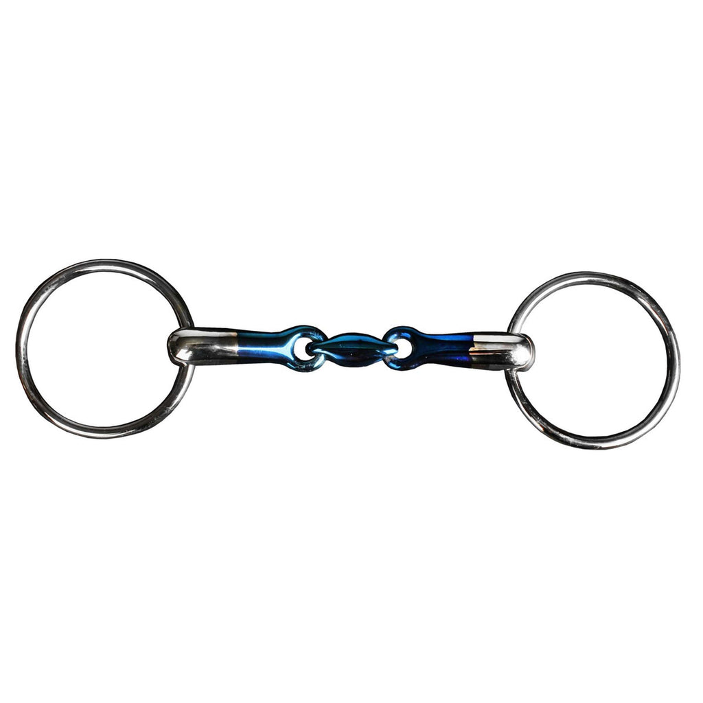 HORKA Mordaza de Anilla Suelta Doble Articulado Sweet Iron 16mm Acero azul