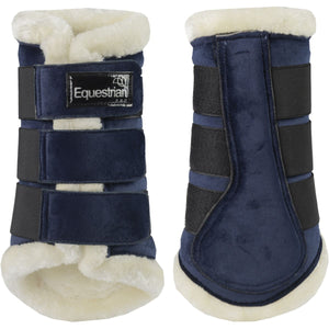 HORKA Protectores de piernas Equestrian Pro Velvet Azul