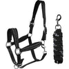 HORKA Juego de Cabestro Equestrian Pro Crystals & Pearls Negro