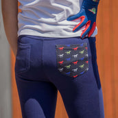 Red Horse Pantalón de Equitación Tiki Junior Slim Fit Azul
