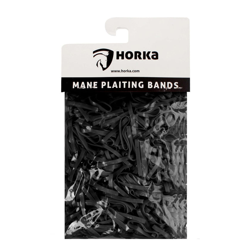 HORKA Bandas elásticas para trenzar Breed Negro