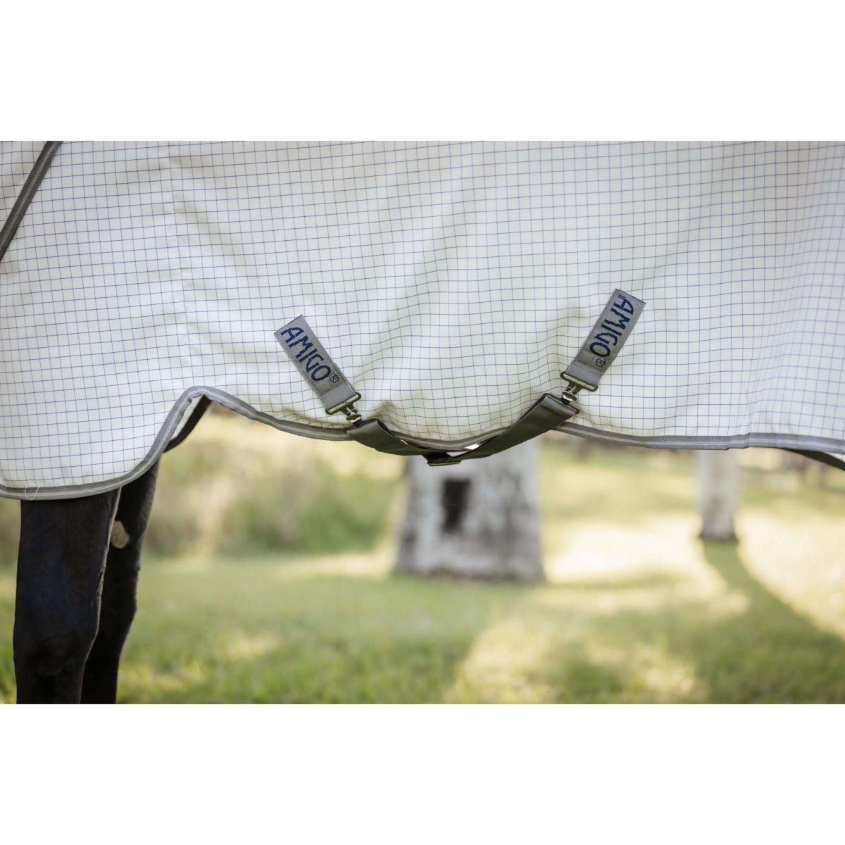 Amigo Summer Sheet Plus Azul marino a cuadros/Gris titanio/Plata