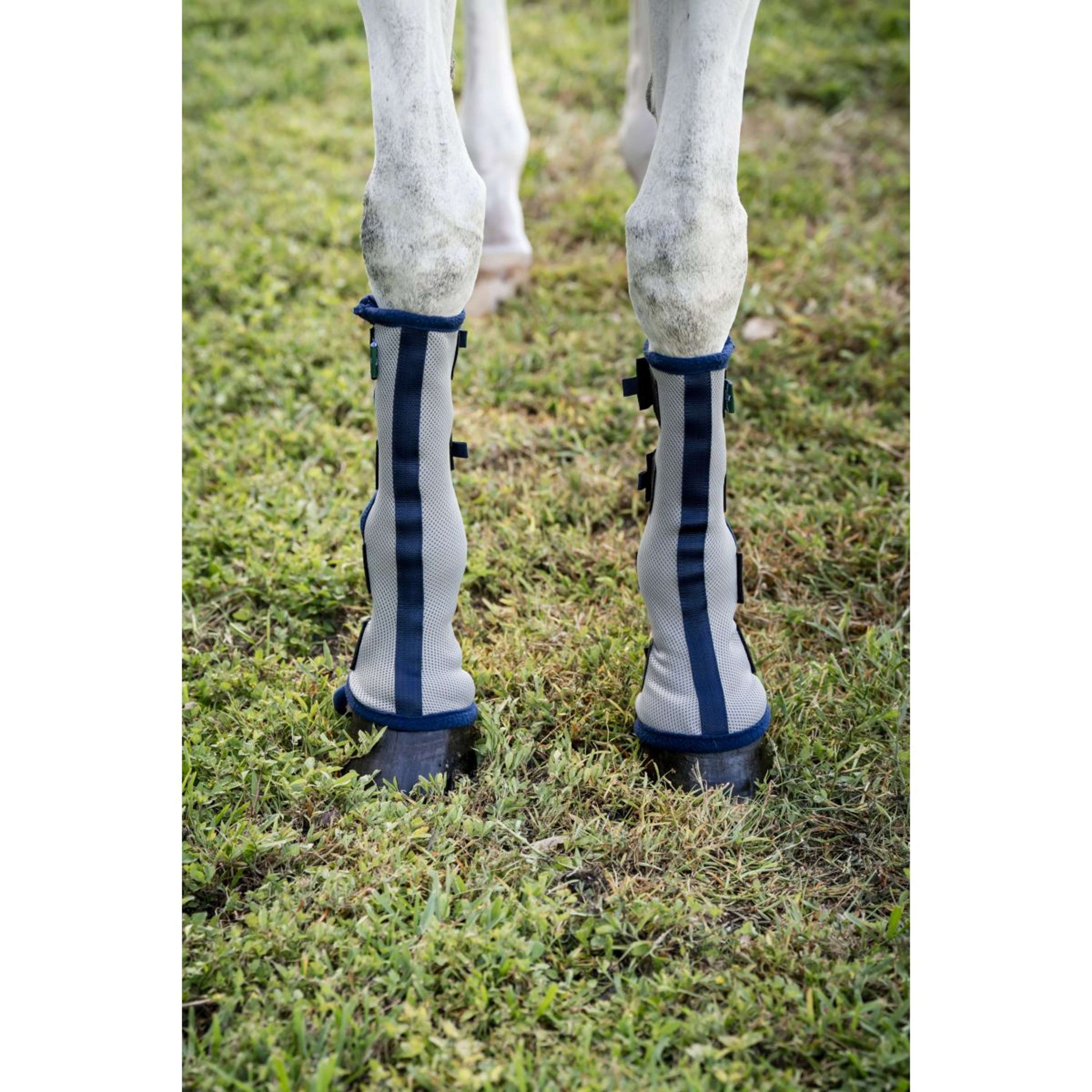 Horseware Fly Boots Set of 2 Plata/Azul marino Horseware Fly Boots Set of 2 Plata/Azul marino