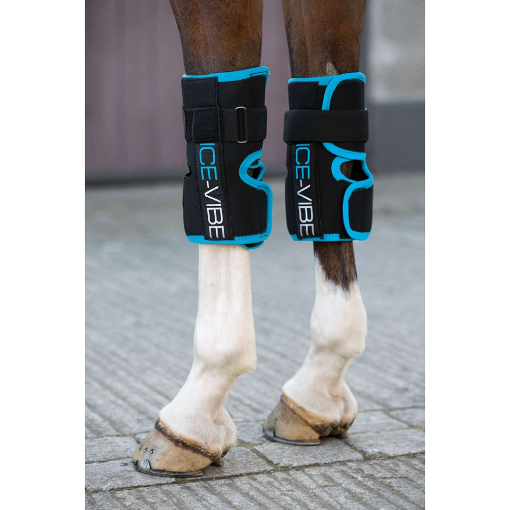 Ice-Vibe Knee Wrap II 2 Piezas Negro/Aqua