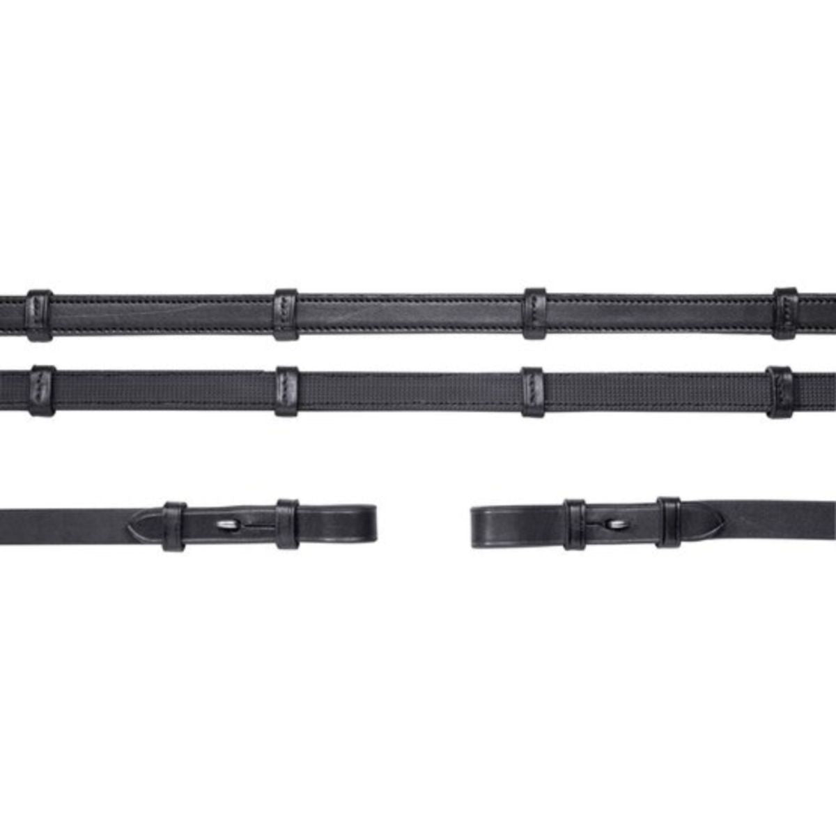 Schockemöhle Riendas Caucho con topes Negro/Plata