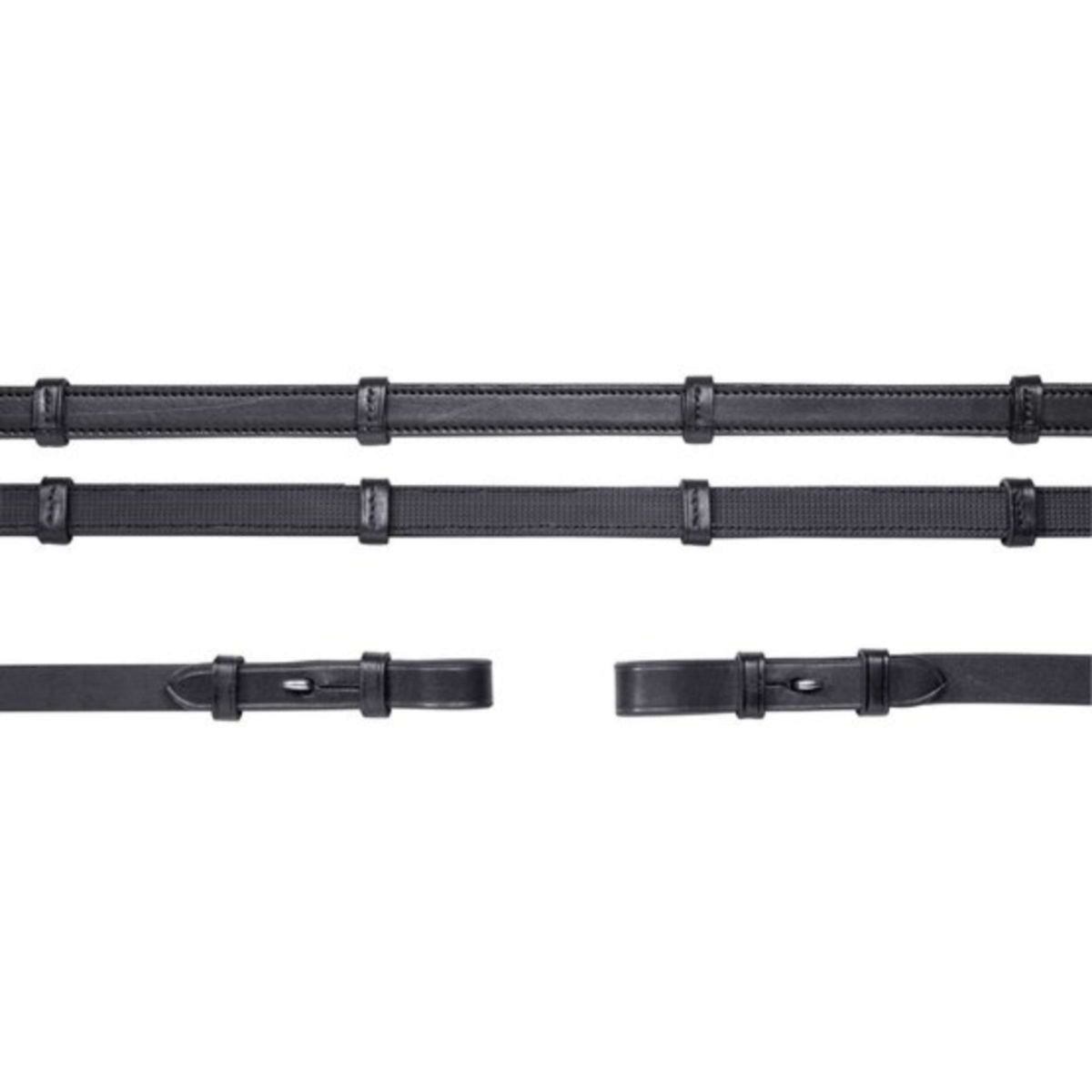 Schockemöhle Riendas Caucho con topes Negro/Plata