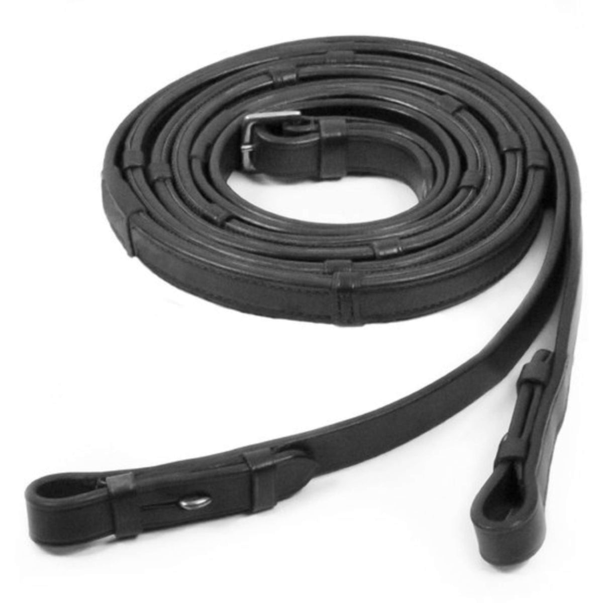 Schockemöhle Riendas Caucho con topes Negro/Plata