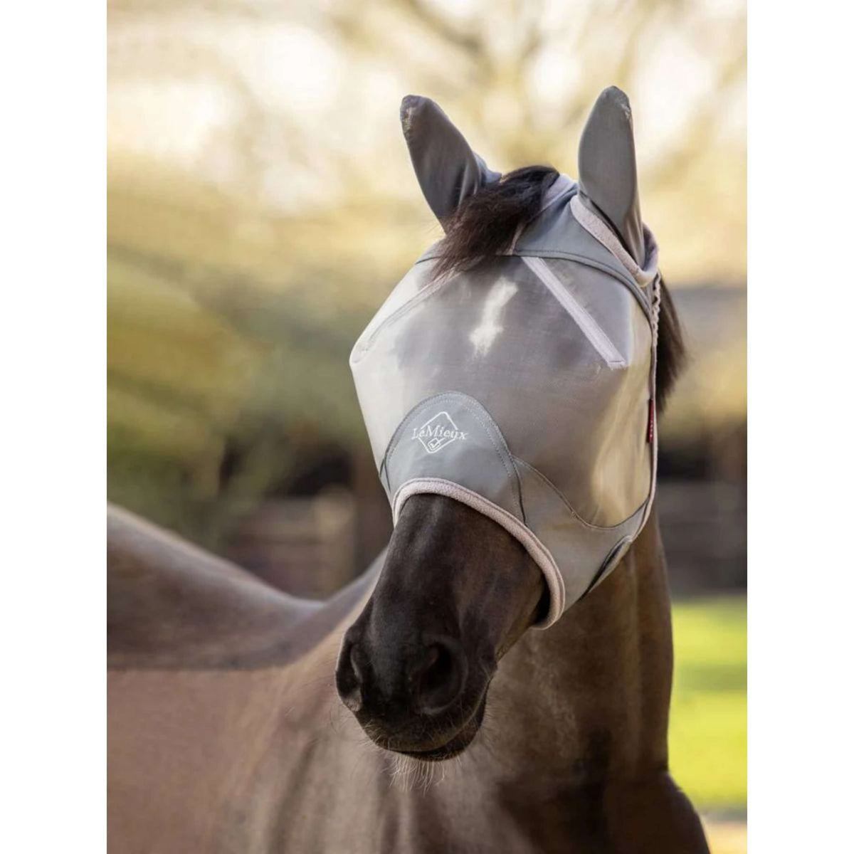 LeMieux Máscara para Moscas ArmourShield Pro Half Gris