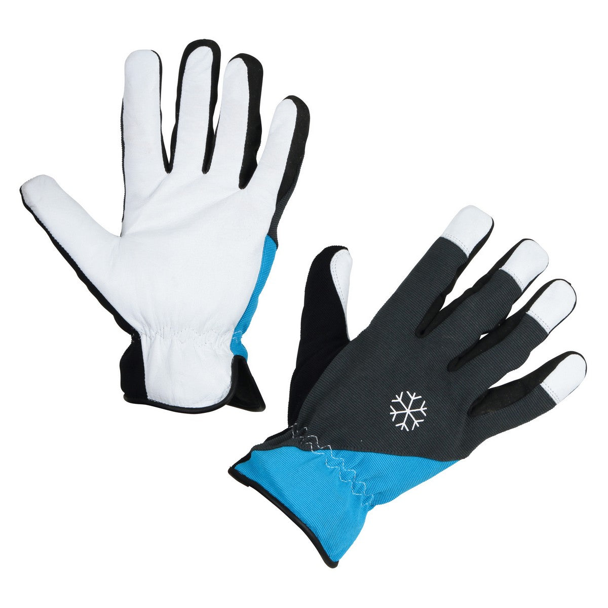 Kerbl Guante Polartex Invierno Impermeable Blanco/Azul