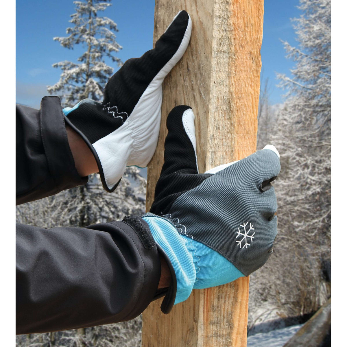Kerbl Guante Polartex Invierno Impermeable Blanco/Azul