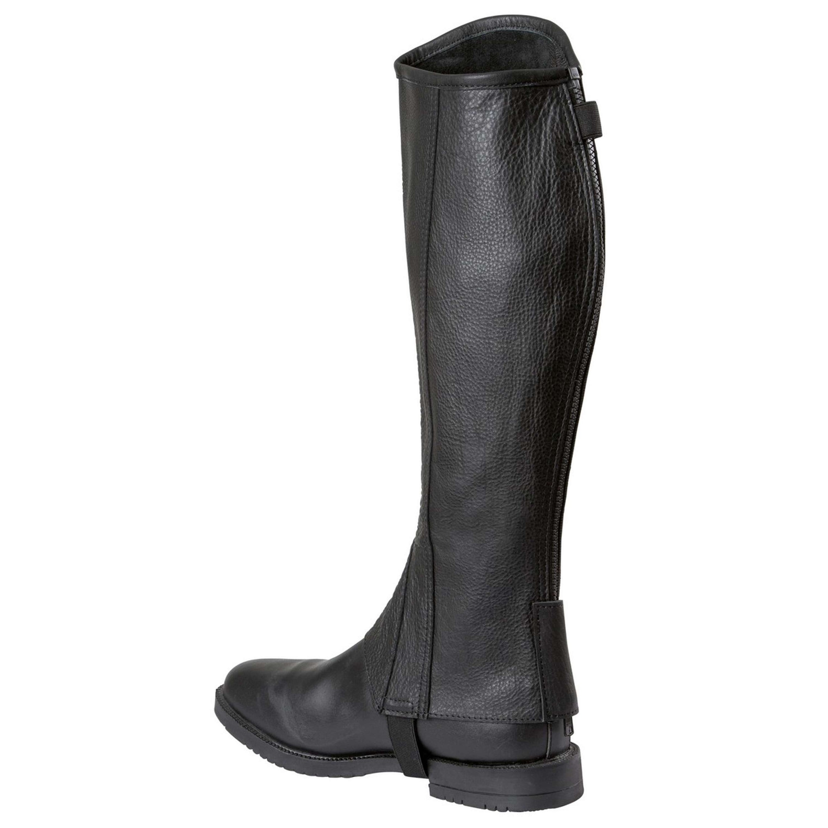 Covalliero Minichaps Elasto Leder Negro