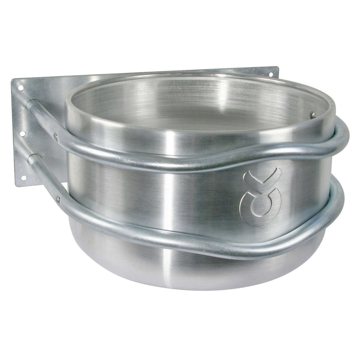 Kerbl Plato de comida Modelo de Pared Redondeada de Aluminium