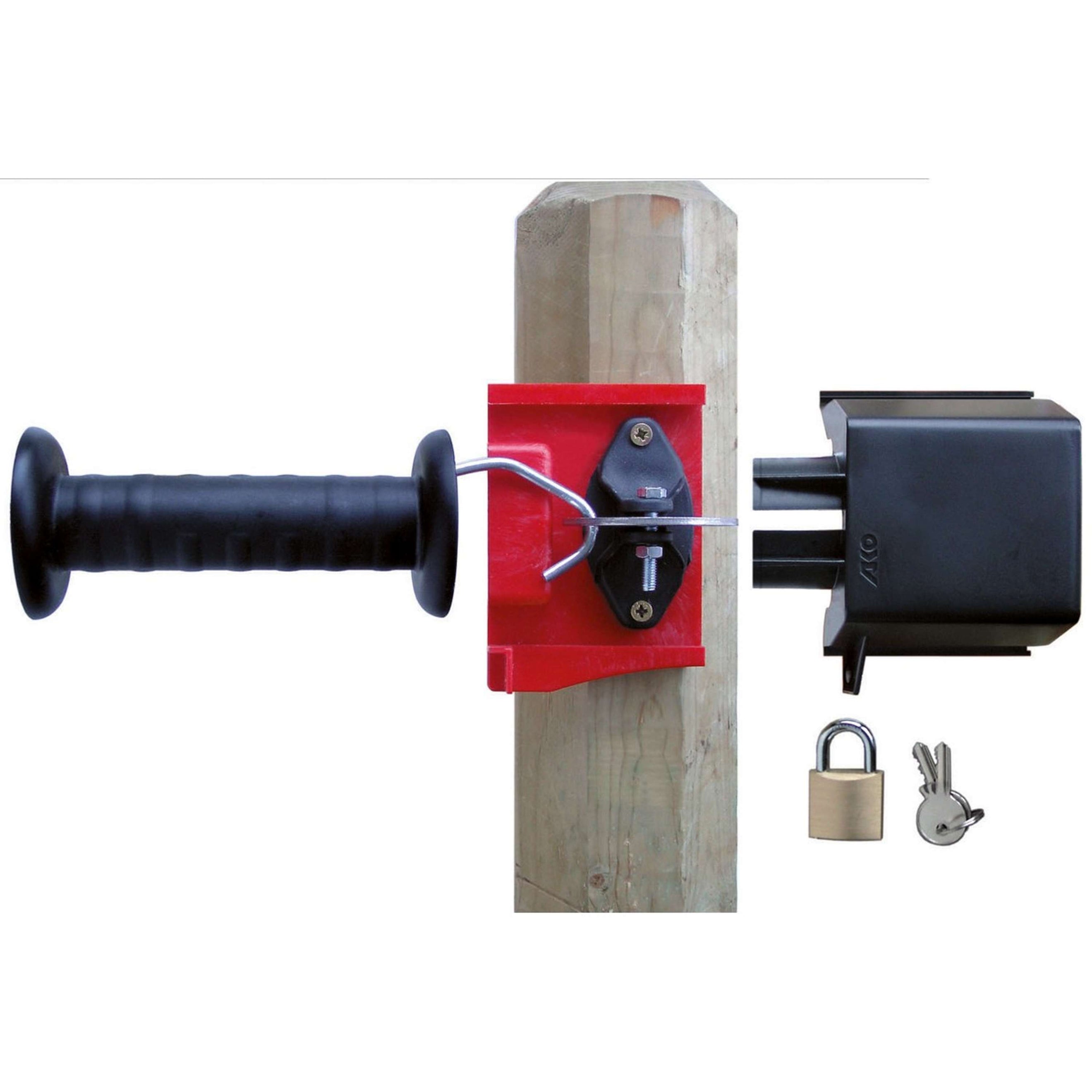 Ako Cerradura de Manija de Puerta Negro Rojo