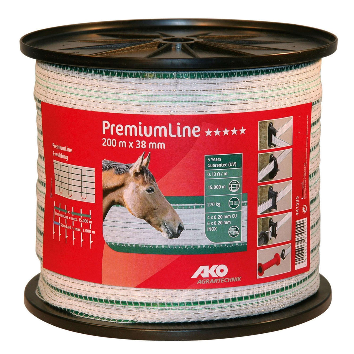Ako Cinta para Vallas Premiumline 200m Blanco/Verde