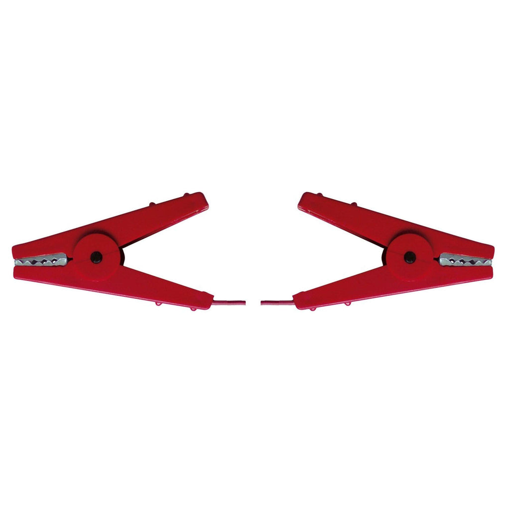 Ako Conector para Cercas con 2 Pinzas de Cocodrilo Rojo