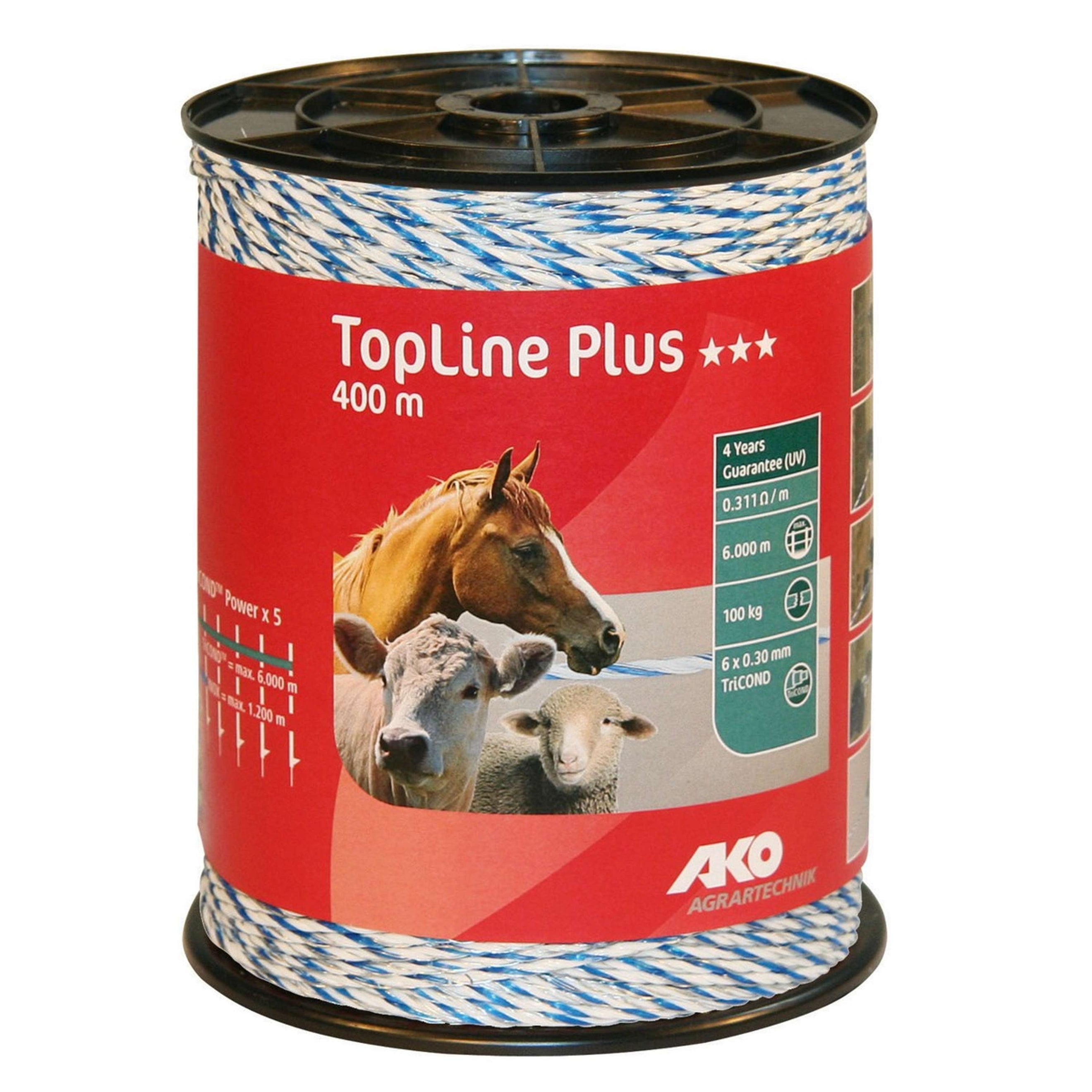 Ako Alambre para Cercas Topline Plus Blanco/Azul