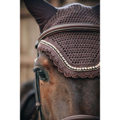 Kentucky Horsewear Cubre orejas Wellington Stone & Pearl Marron oscuro