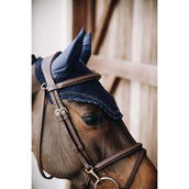 Kentucky Horsewear Cubre orejas Wellington Stone & Pearl Soundless Dark Navy