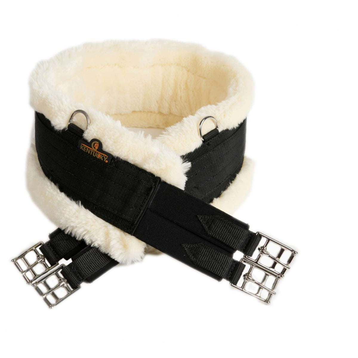 Kentucky Horsewear Cincha General Polivalente Sheepskin Negro/Natural