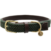 Kentucky Horsewear Halsband Perro Trenzado Nylon Verde Oliva